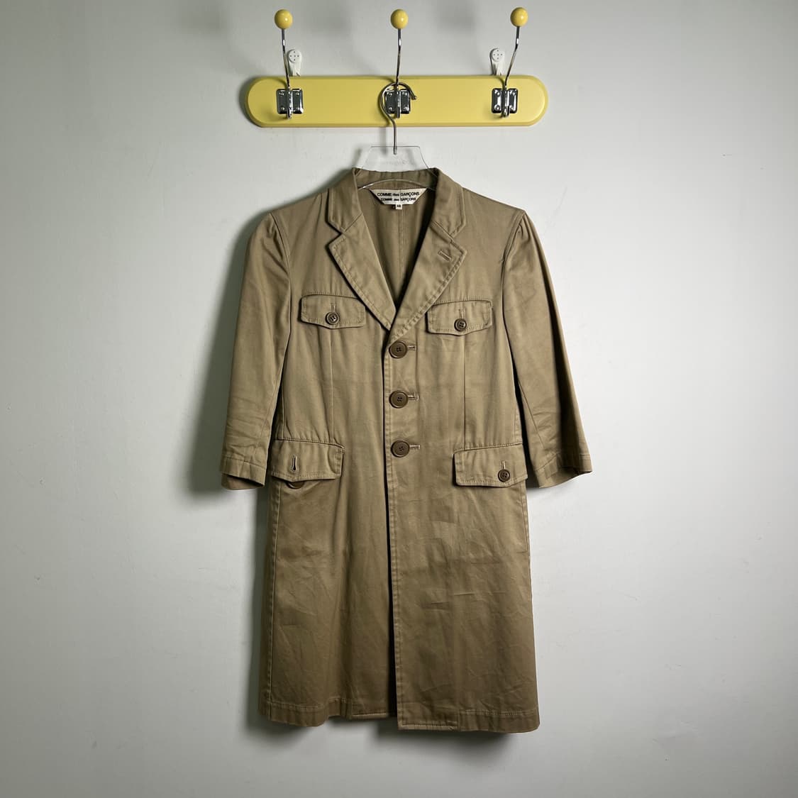꼼데가르송 꼼꼼 워싱 코튼 트윌 워크 코트 XS 상품이미지1