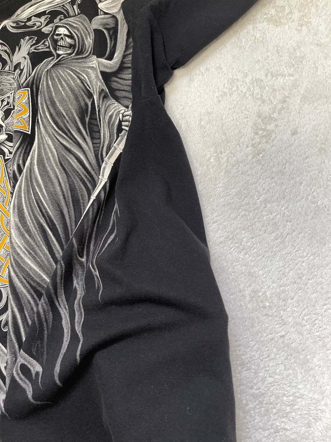 Grim Reaper Skull Graphic T-shirt 상품이미지6
