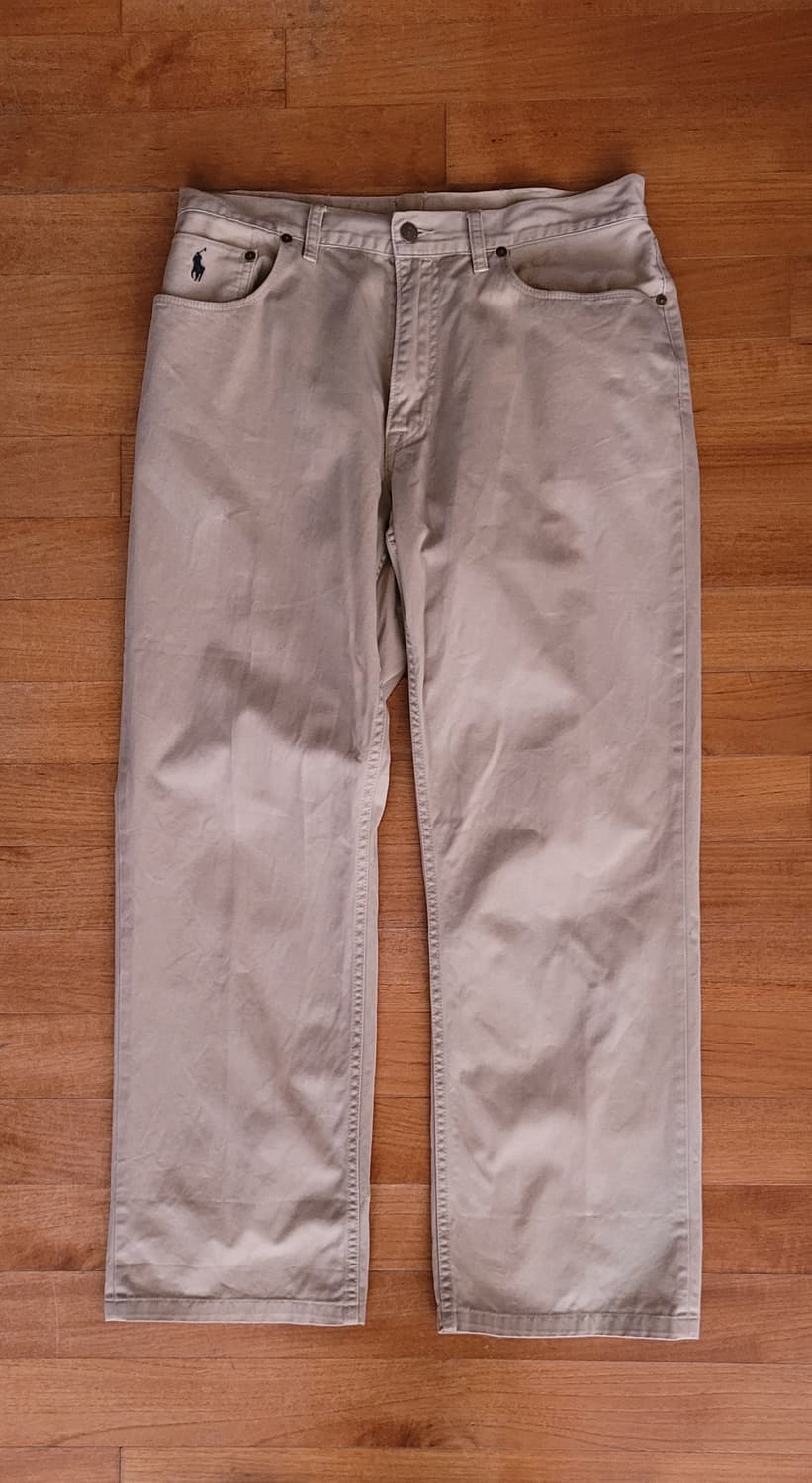 폴로 '어센틱 던가리' 가죽탭 치노팬츠 90's 상품이미지3