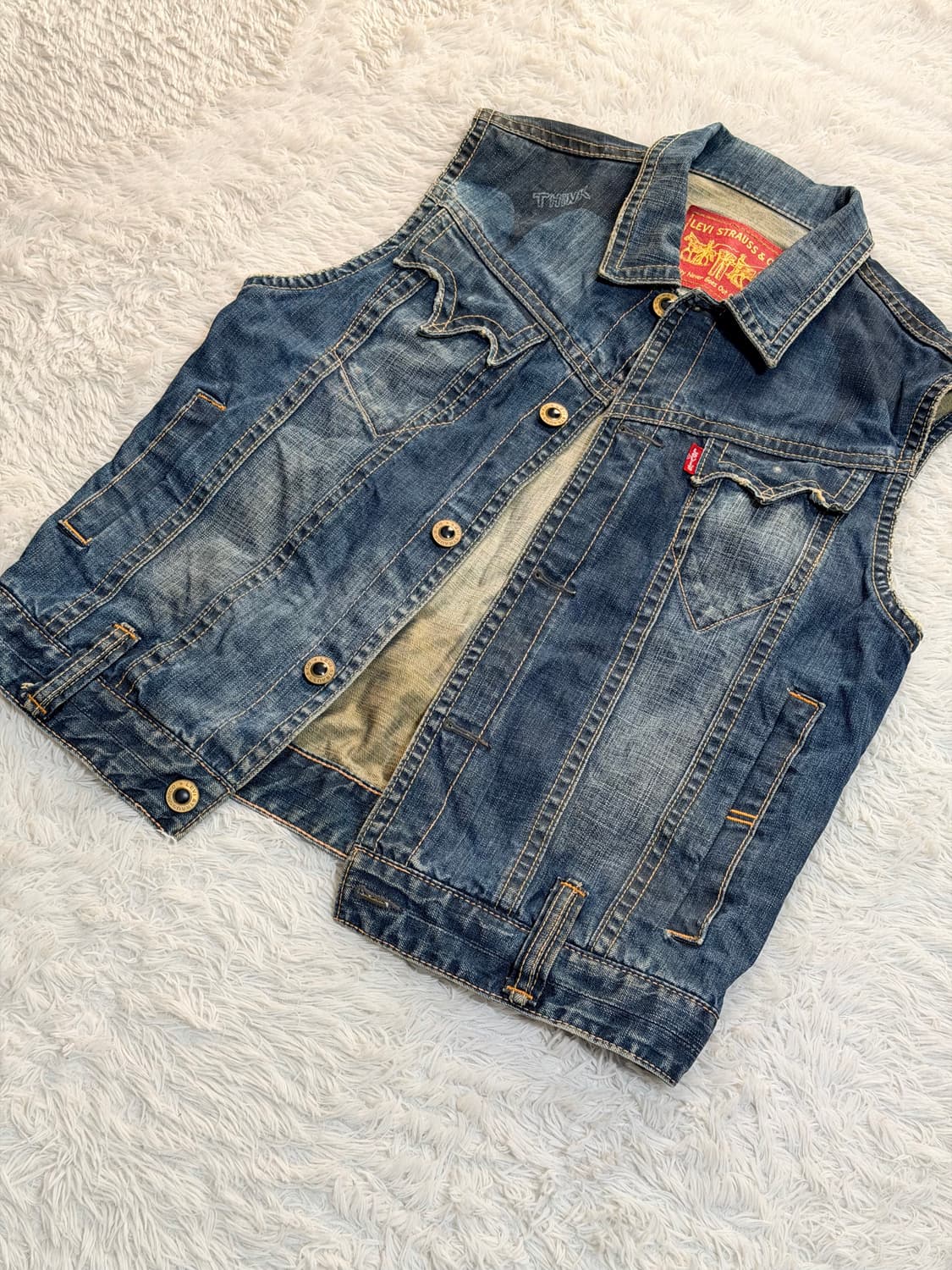 리바이스 데님 조끼 L 상품이미지4