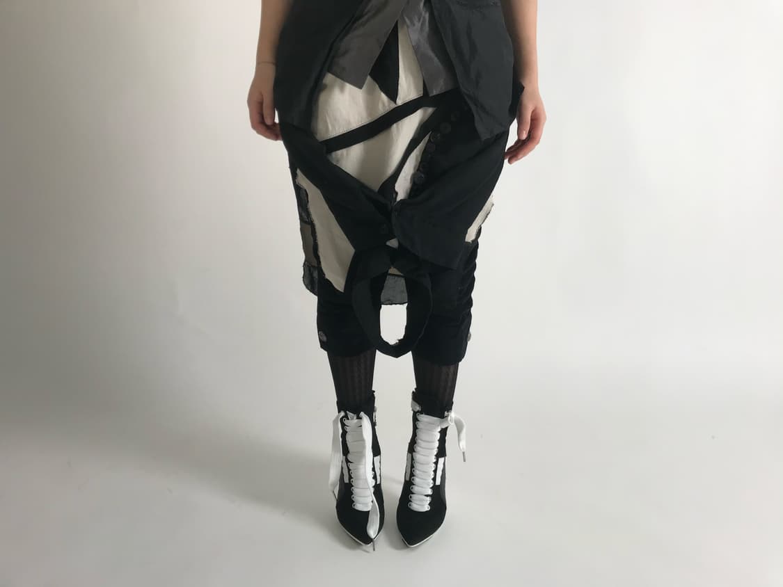 Custom🐾)Reversal shirt banded top/skirt 상품이미지4