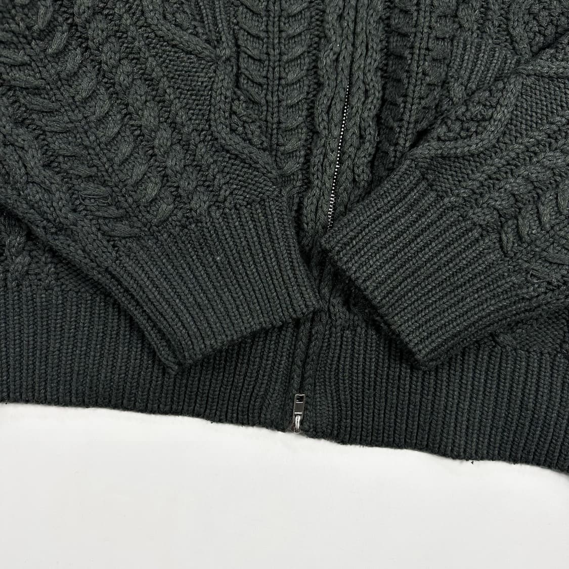 VTG 빈티지 투웨이 헤비 코튼 니트 집업 (실측 L) 상품이미지4