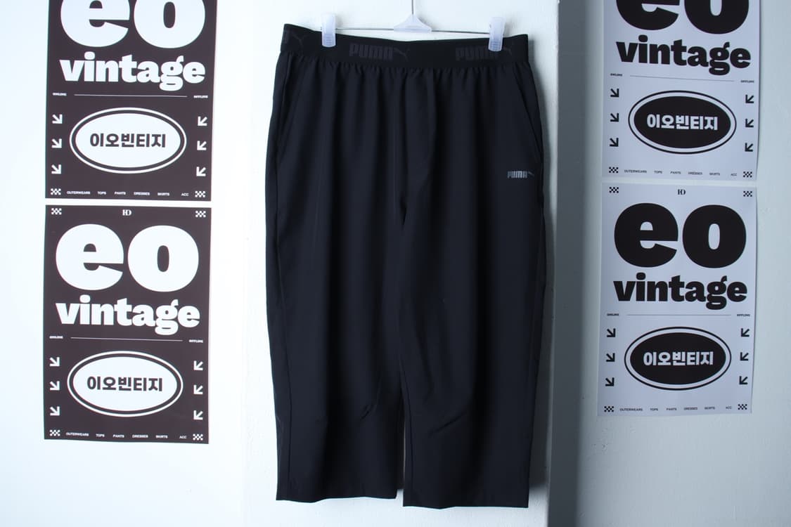 (L-XL) 퓨마 반바지 팬츠 7부 밴딩 나일론 블랙-P9869 상품이미지2