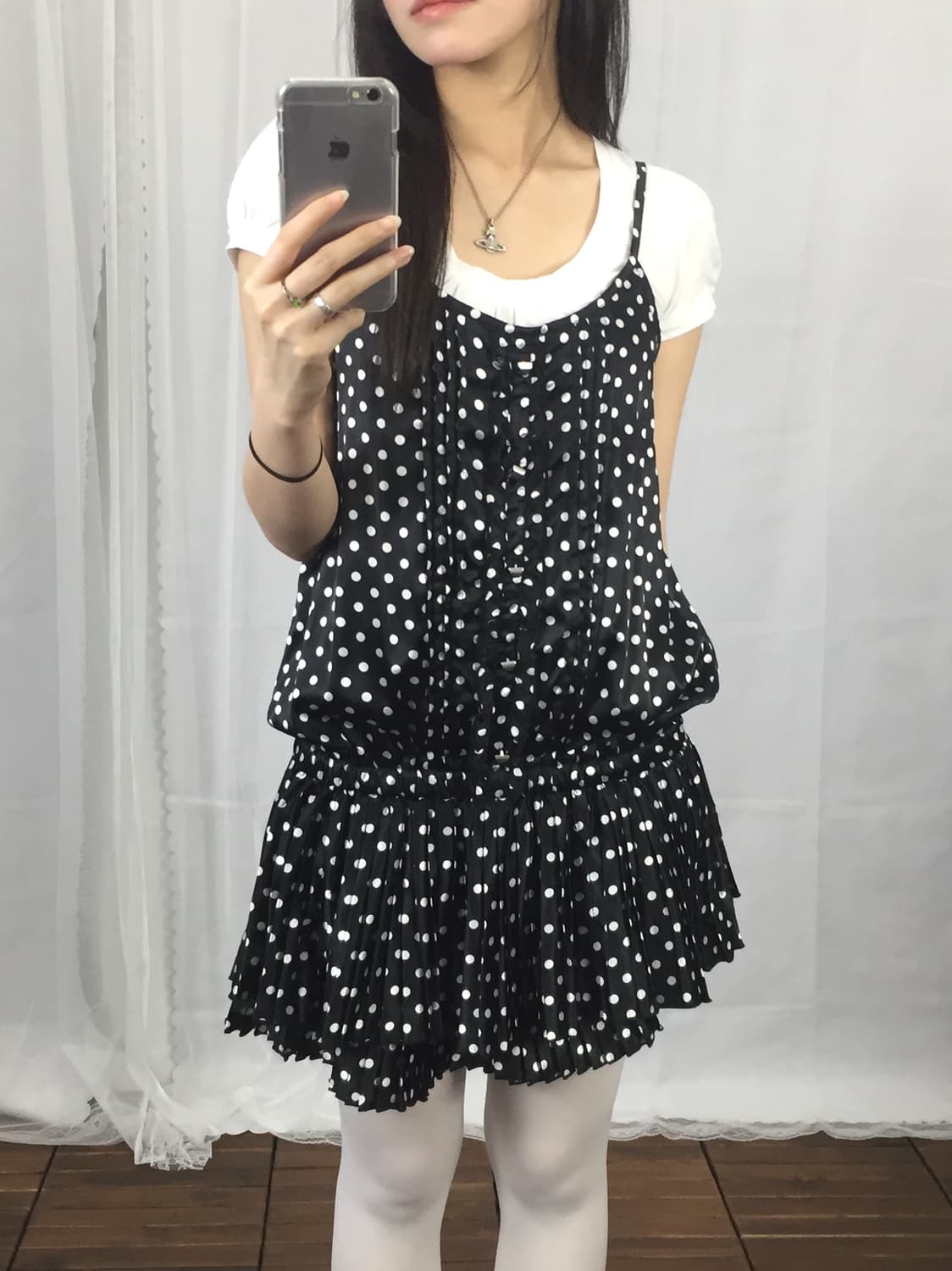 Jpn Baby Burn Black Polka Dot Mini Dress 상품이미지3