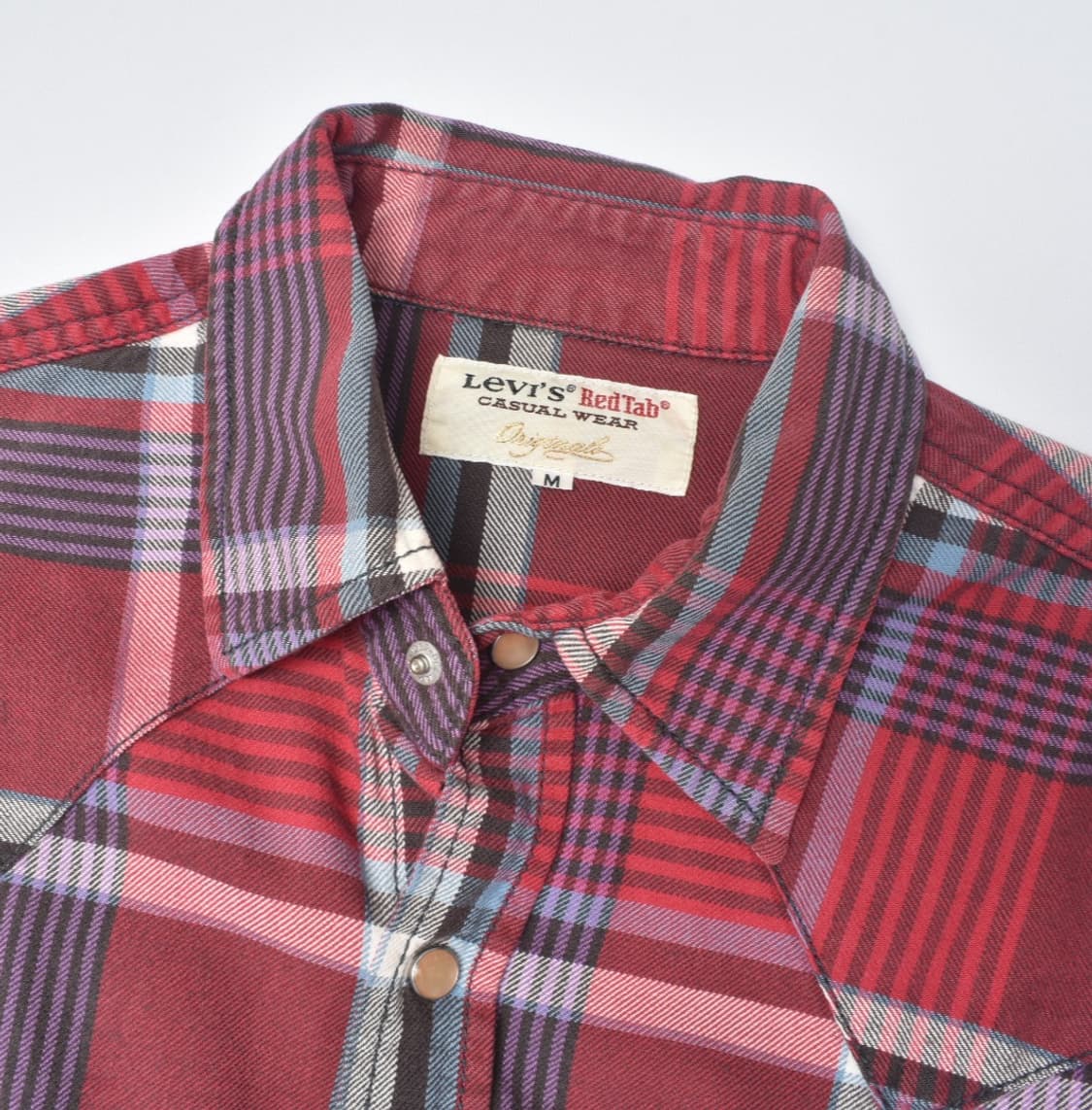 리바이스 웨스턴 체크 셔츠 남방 M N0737 상품이미지4