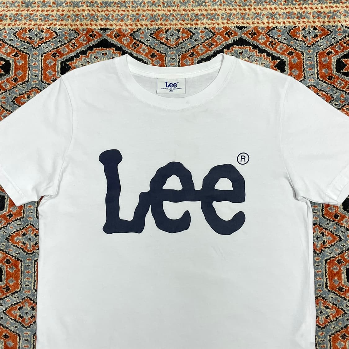 리 LEE 스펠로고 화이트 반팔티셔츠 여성XS 상품이미지2