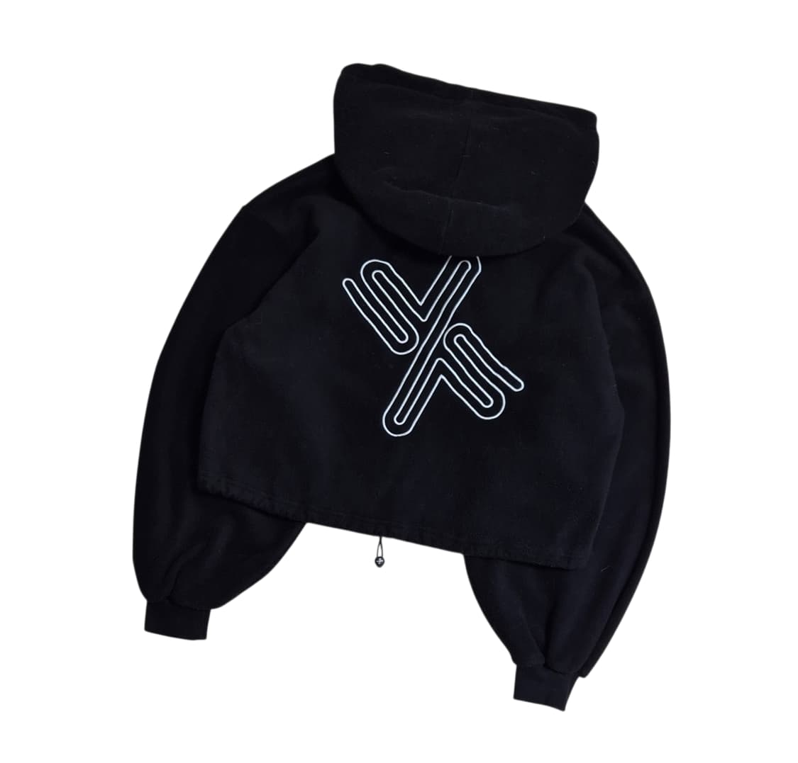 젝시믹스 후리스 크롭 후드티 상품이미지1