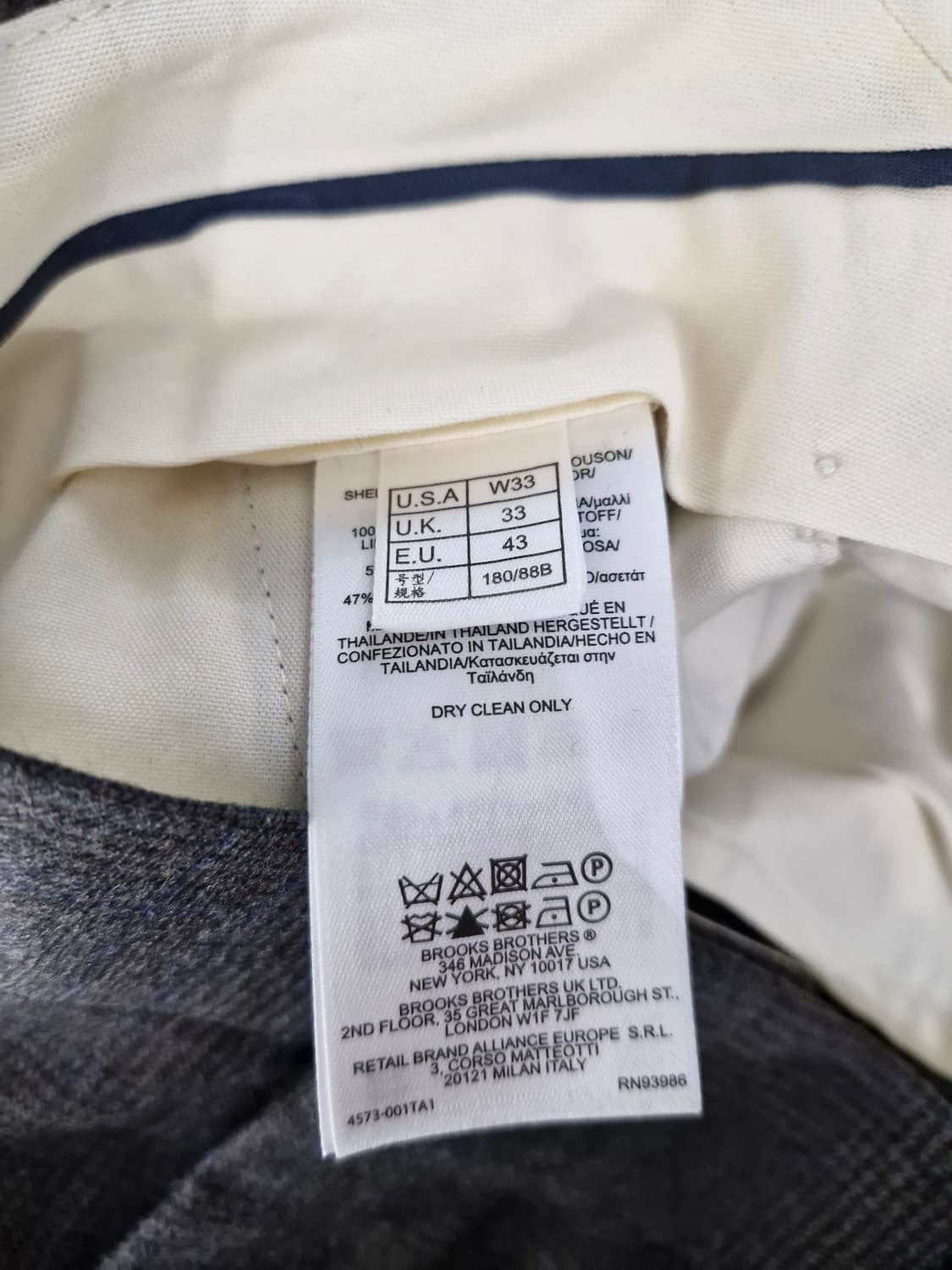 브룩스브라더스 체크 울슬랙스(34) 상품이미지7