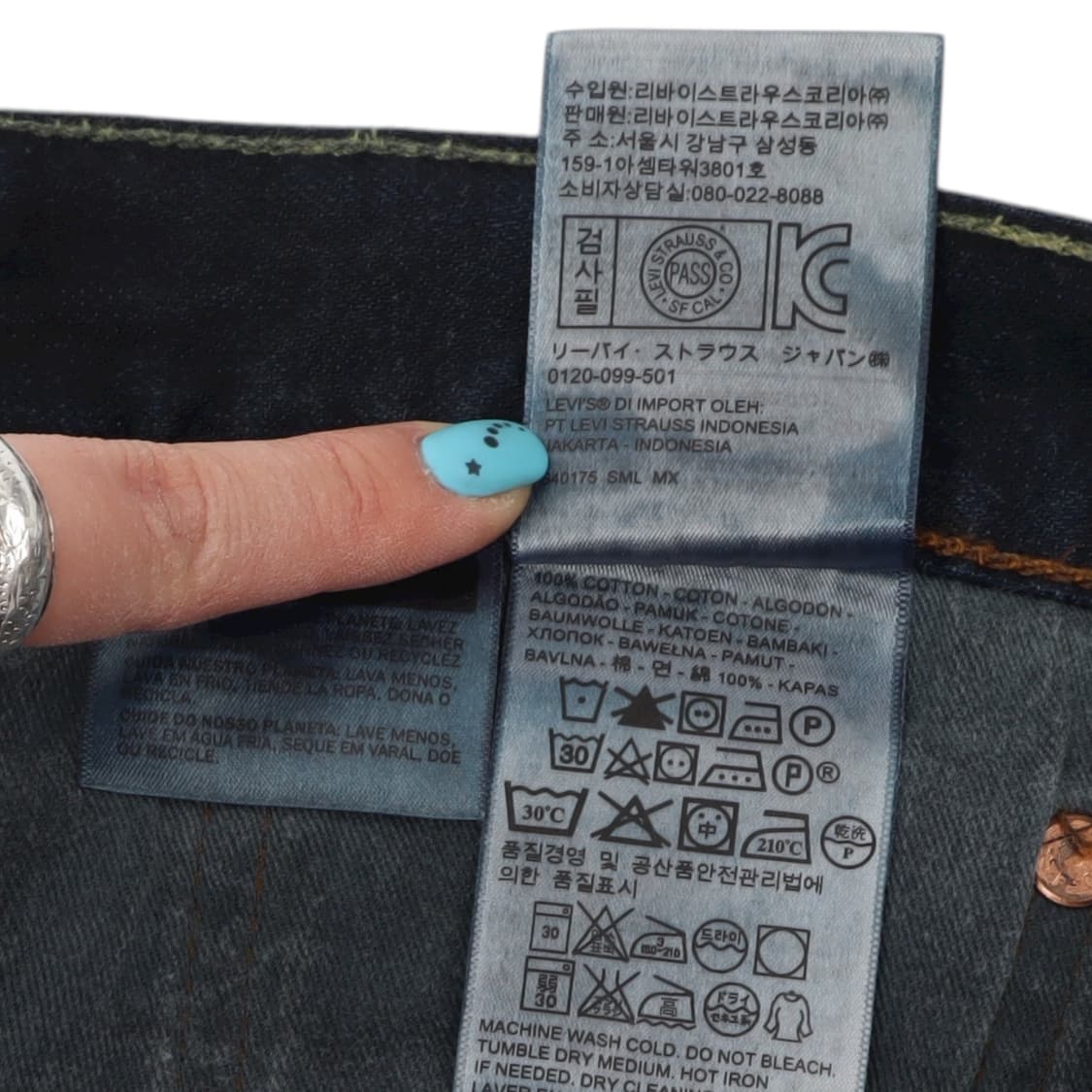 리바이스 501 워시드 데님팬츠 상품이미지9