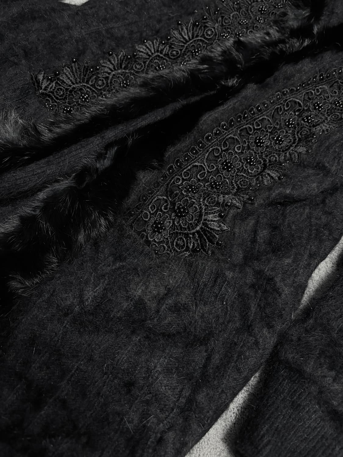 Vintgae Dark gothic punk fur jacket 상품이미지4