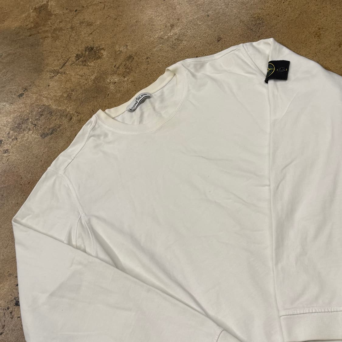 [정품/100] 스톤아일랜드 화이트 긴팔 티셔츠 b19 상품이미지1