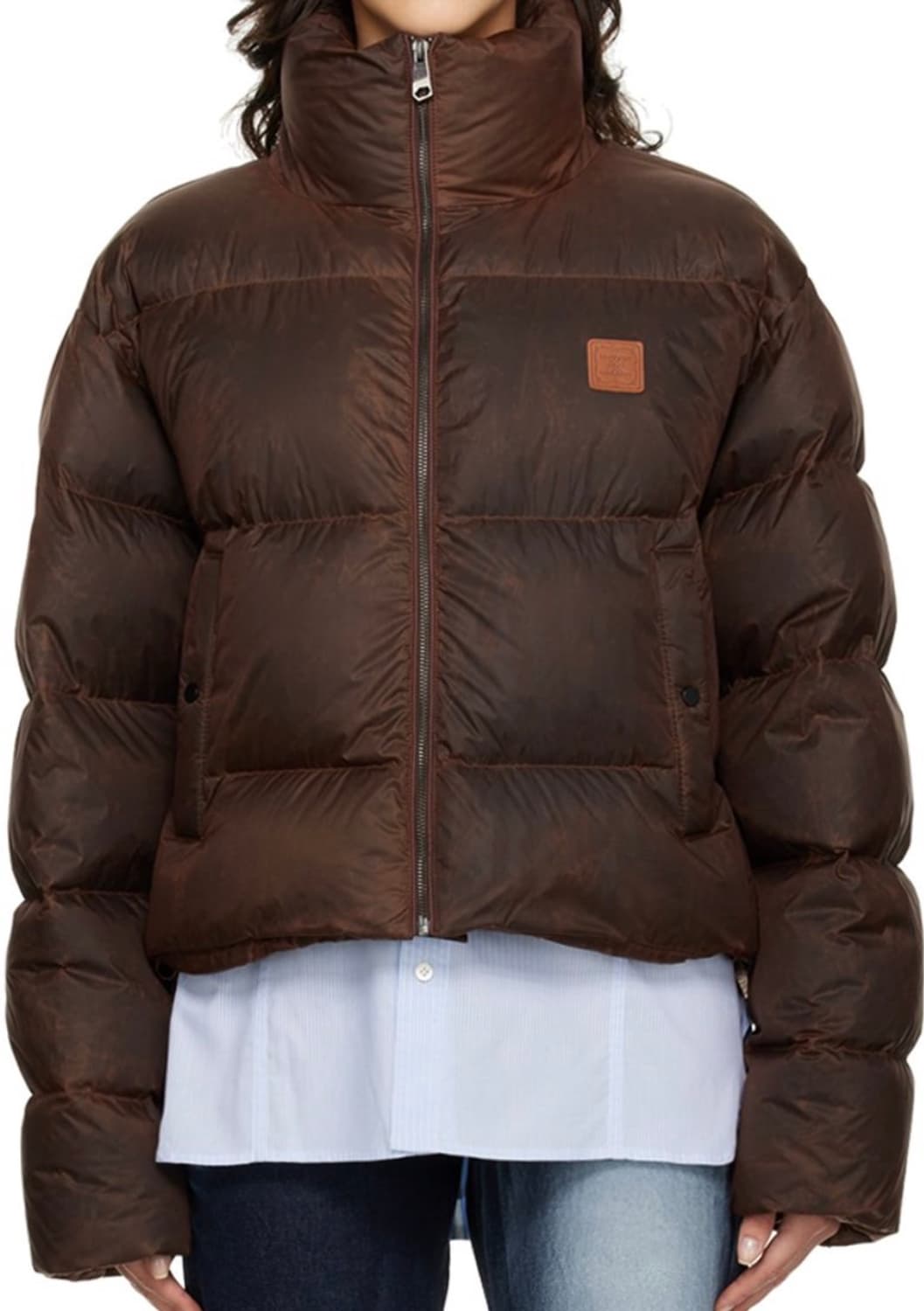 아더에러 퀼티드 패딩 A2 브라운 상품이미지1