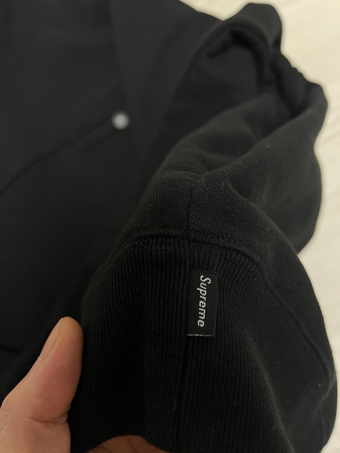 [L]슈프림 22fw 워시드 하프 집 풀오버 블랙 상품이미지4