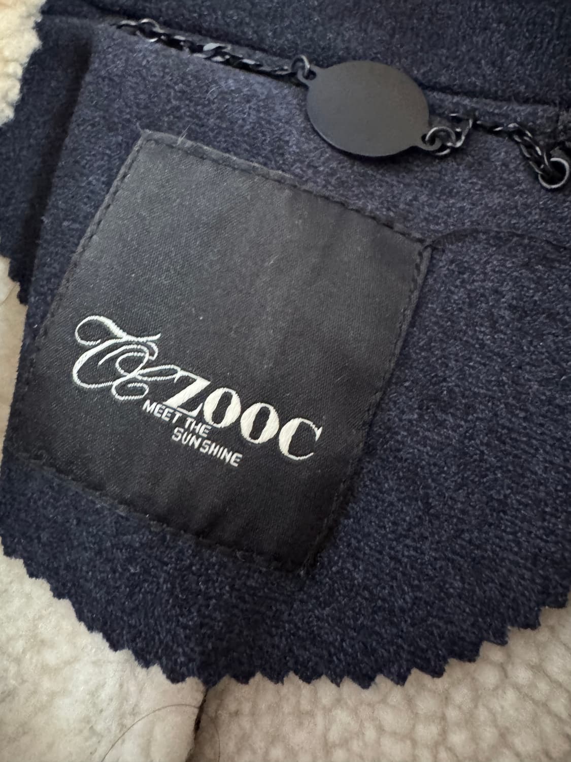 여성 주크 zooc 양털 양가죽 무스탕 자켓 55 네이비 상품이미지3