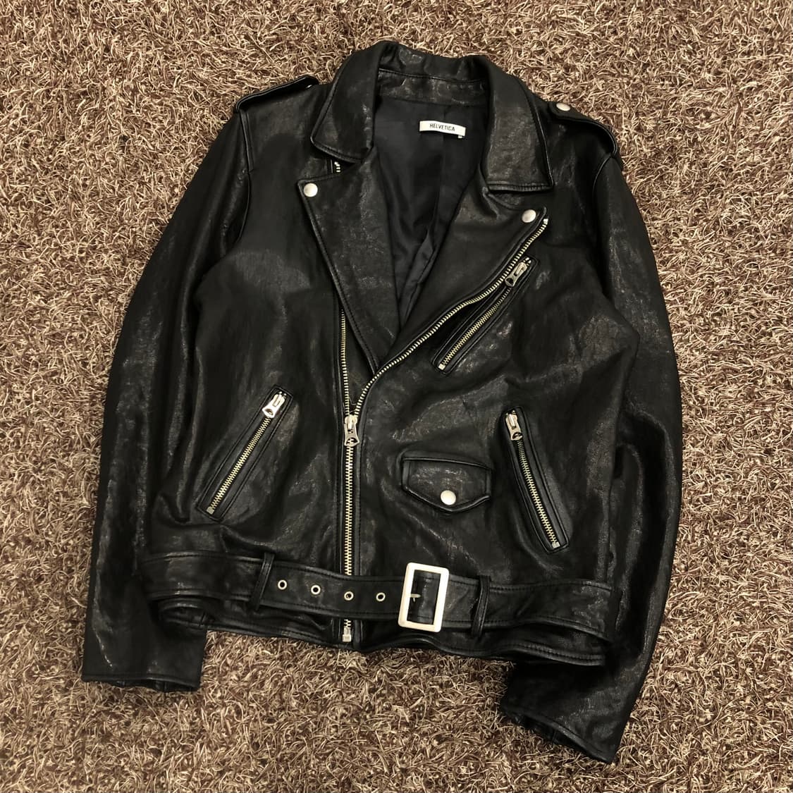 헬베티카 램스킨 양가죽 라이더 레더 가죽 바이커 자켓 상품이미지1