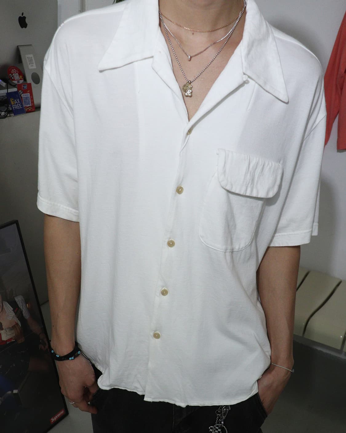 ANACHRONORM Cotton Open Collar Shirt 상품이미지8