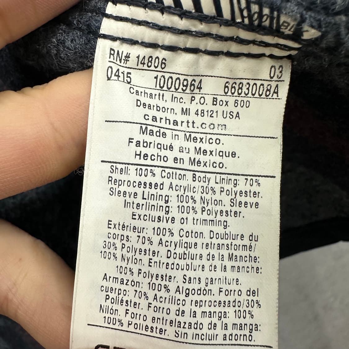 95 칼하트 남자 루즈핏 덕 초어 자켓 상품이미지5