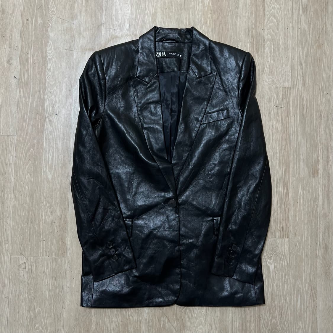 자라 여성 레더 가죽 블레이저 자켓 XS/85 상품이미지1