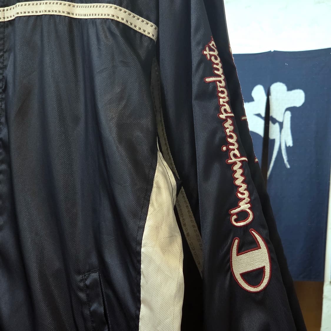 JPN 챔피온 네비이 사이드 라인 바람막이 자켓 상품이미지5