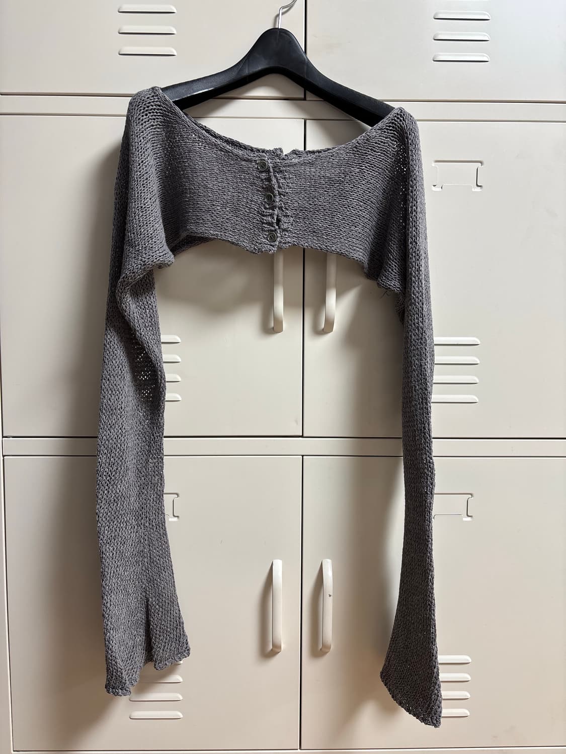 OPEN YY 크롭 볼레로 니트 가디건 (1 size / 그레이) 상품이미지1