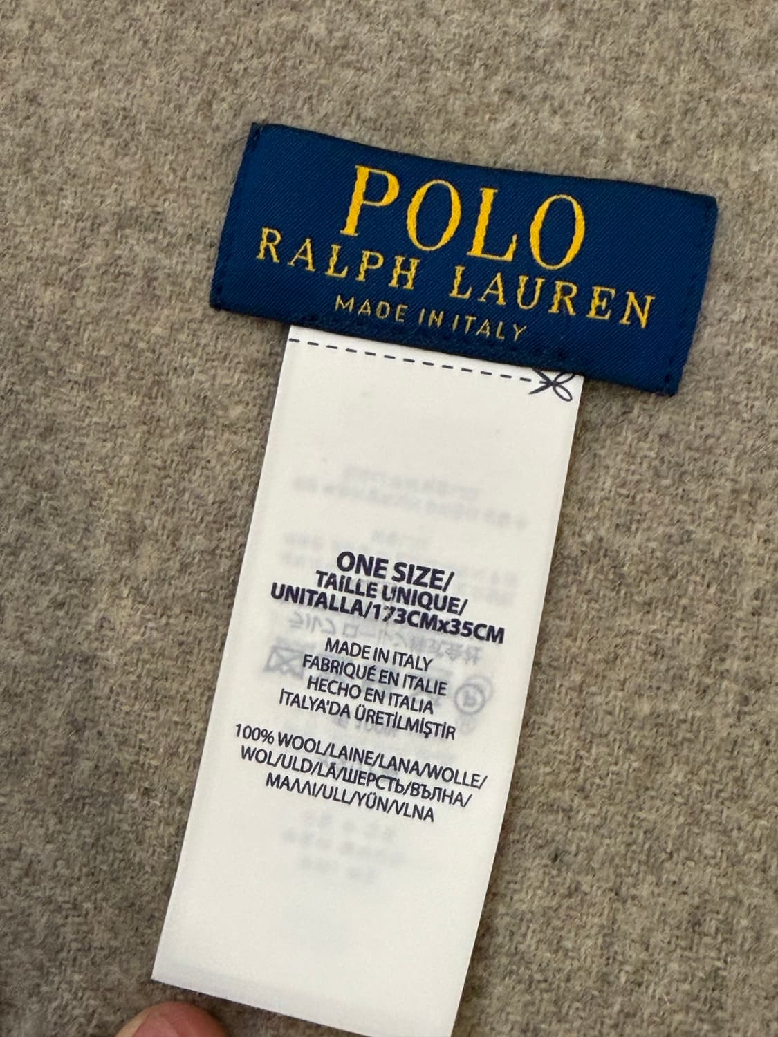 폴로 랄프로렌 Made in Italy 울 머플러 목도리 베이지 상품이미지4