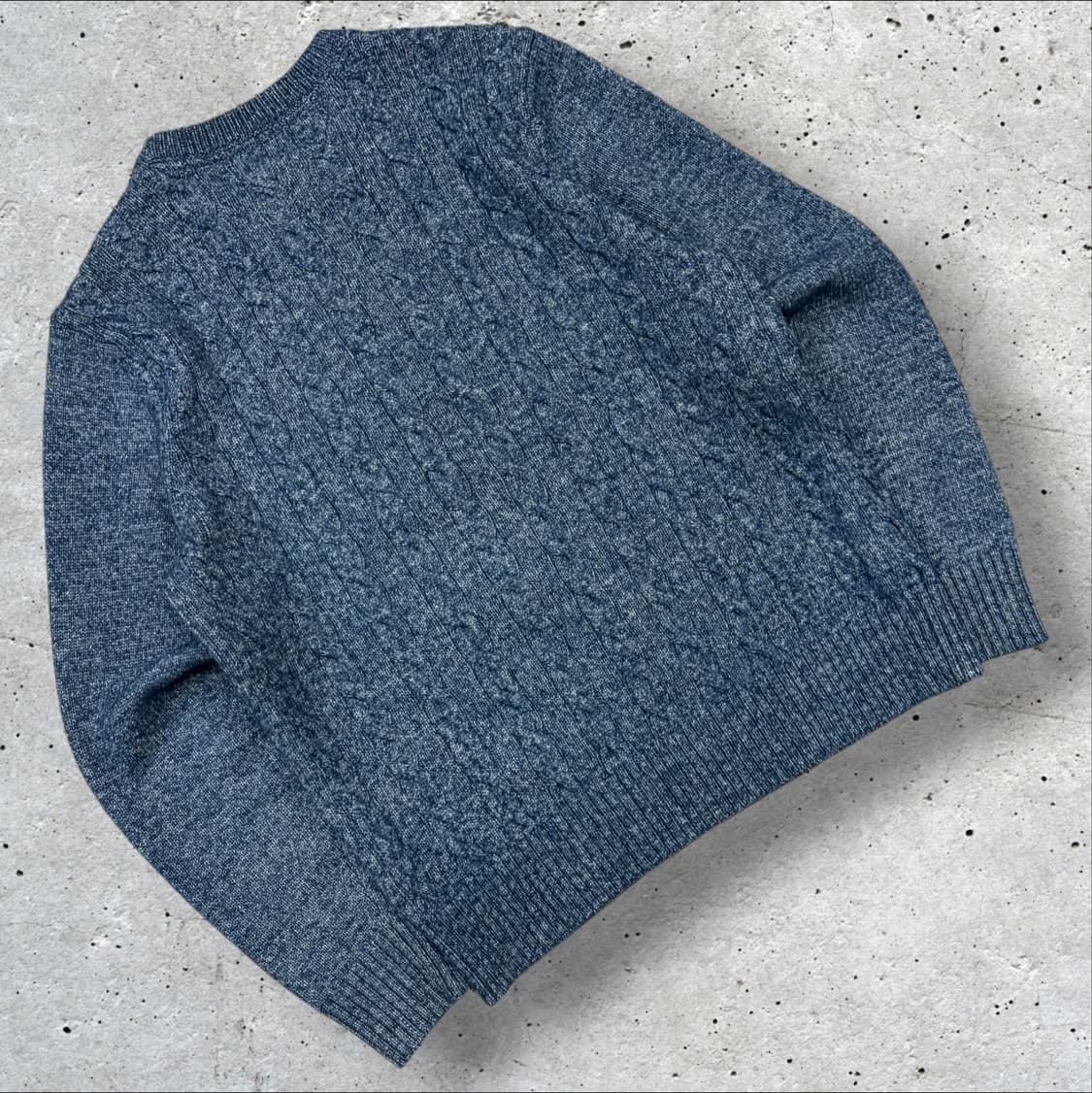 [S] 타미힐피거 케이블 꽈배기 니트 스웨터 블루 D783  상품이미지2