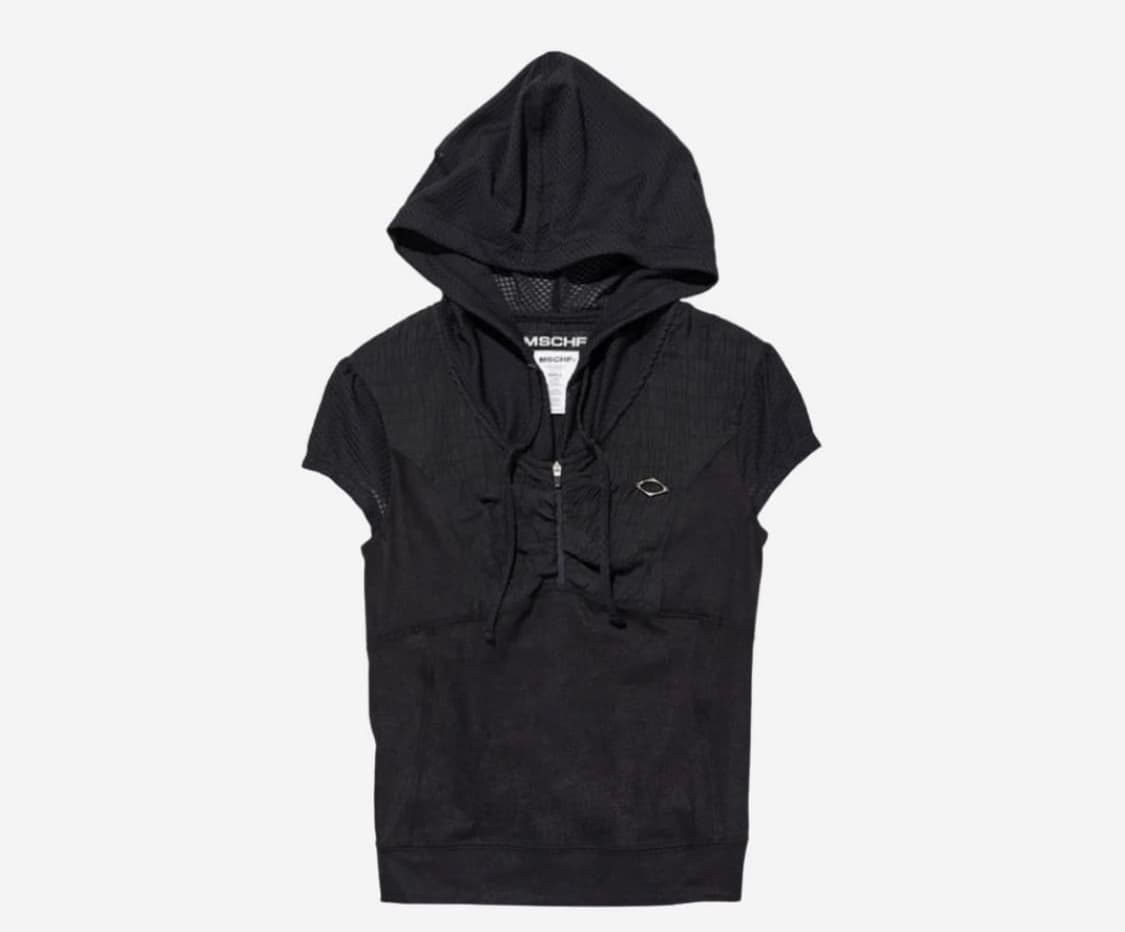 미스치프 hooded track zip up (black) 상품이미지1
