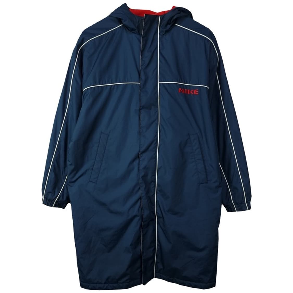 [나이키] 빅로고 후드 롱 바람막이 코트 돕바 네이비 M19736 상품이미지2