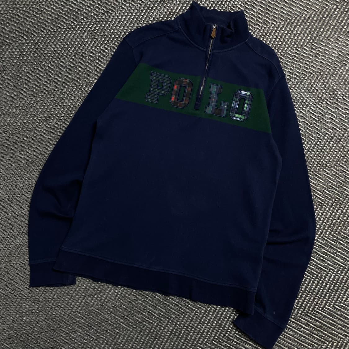 폴로 랄프로렌 빅로고 풀오버 하프 반집업 맨투맨 y 5086 상품이미지1