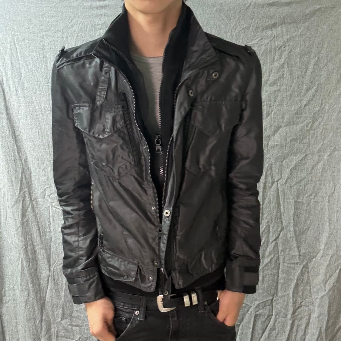 BUCKAROO double zip-up nylon jacket 상품이미지5