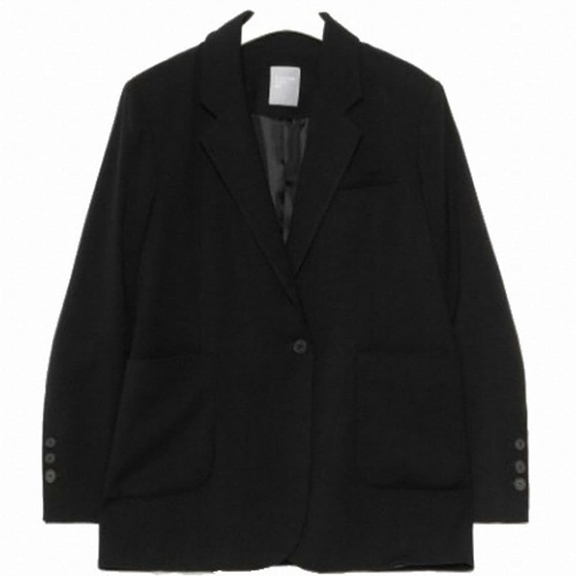 에잇세컨즈 블랙 솔리드 싱글 재킷 블레이저 자켓  상품이미지1