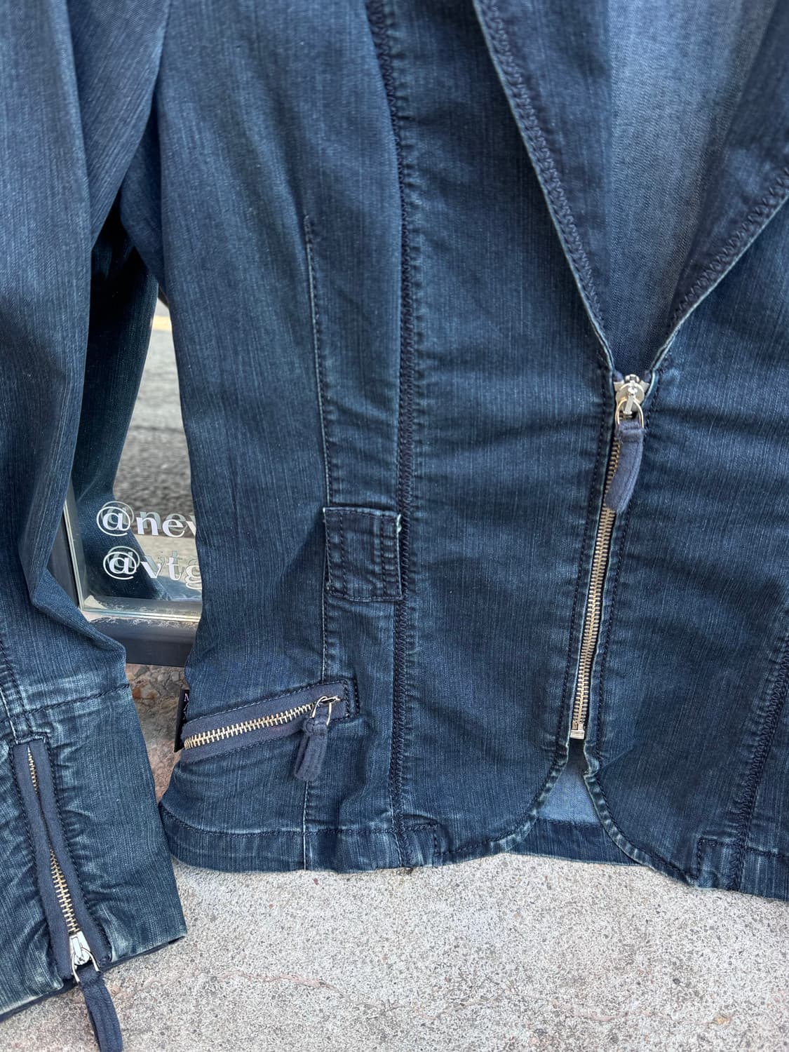 막스앤코 지퍼 디테일 데님자켓  상품이미지3