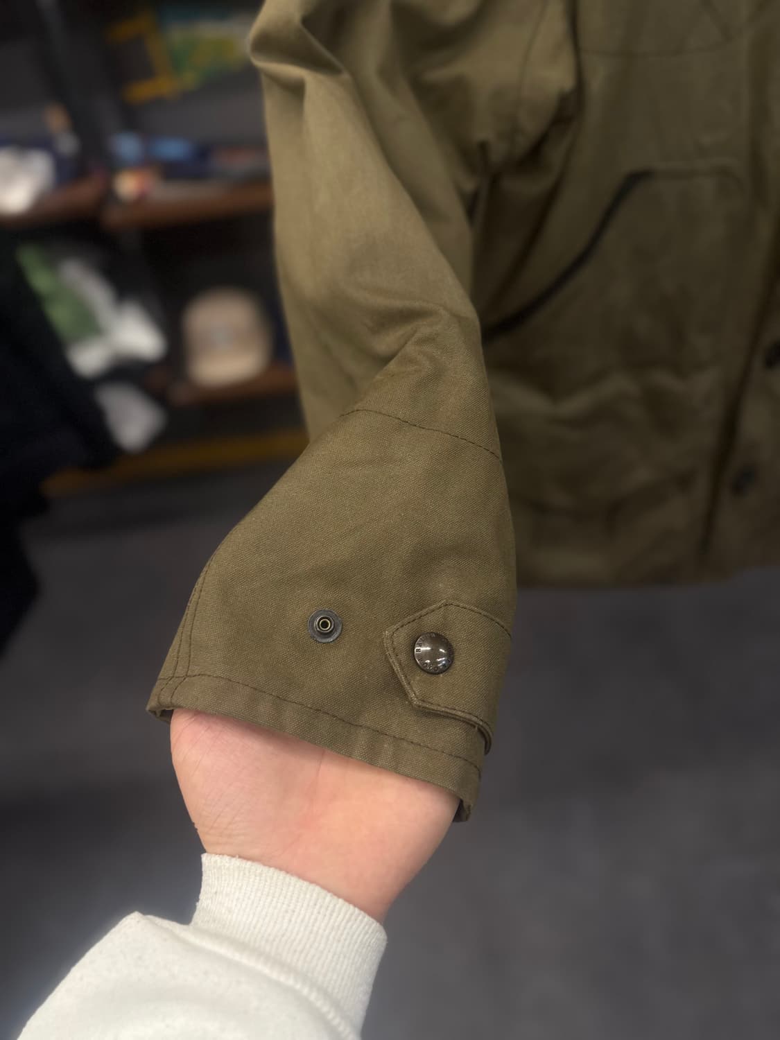 Rare 90s 폴로 랄프로렌 오일클로스 체크 라이닝 투웨이 왁스 자켓 상품이미지8