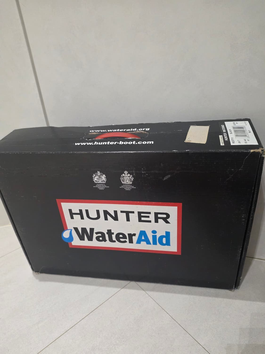 헌터 WaterAid 레인부츠 블랙 UK7 250-255사이즈 상품이미지4