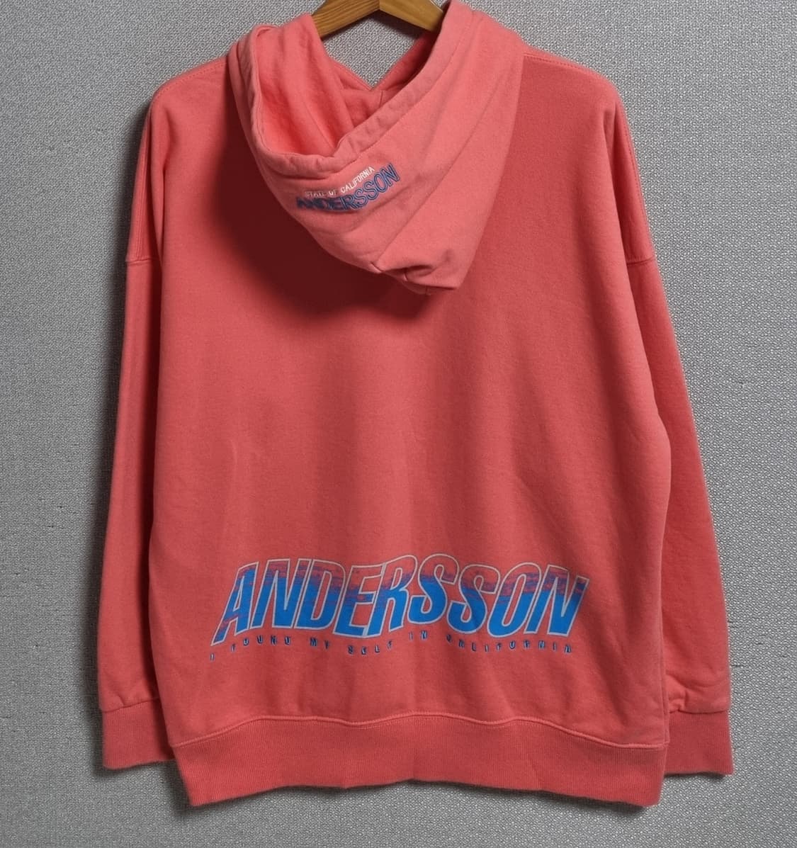 오버핏 M ) 앤더슨벨 핑크 후드티 상품이미지2