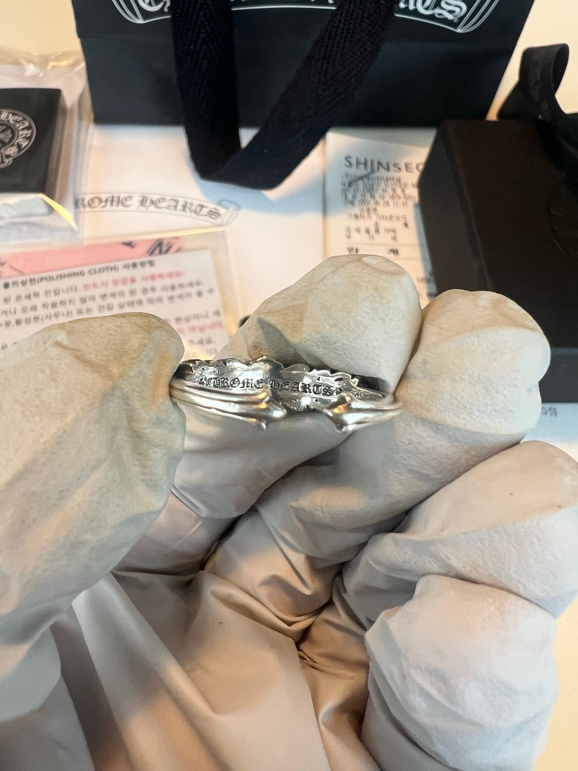 [us9.5] 크롬하츠 베이비더블플로랄링 상품이미지5