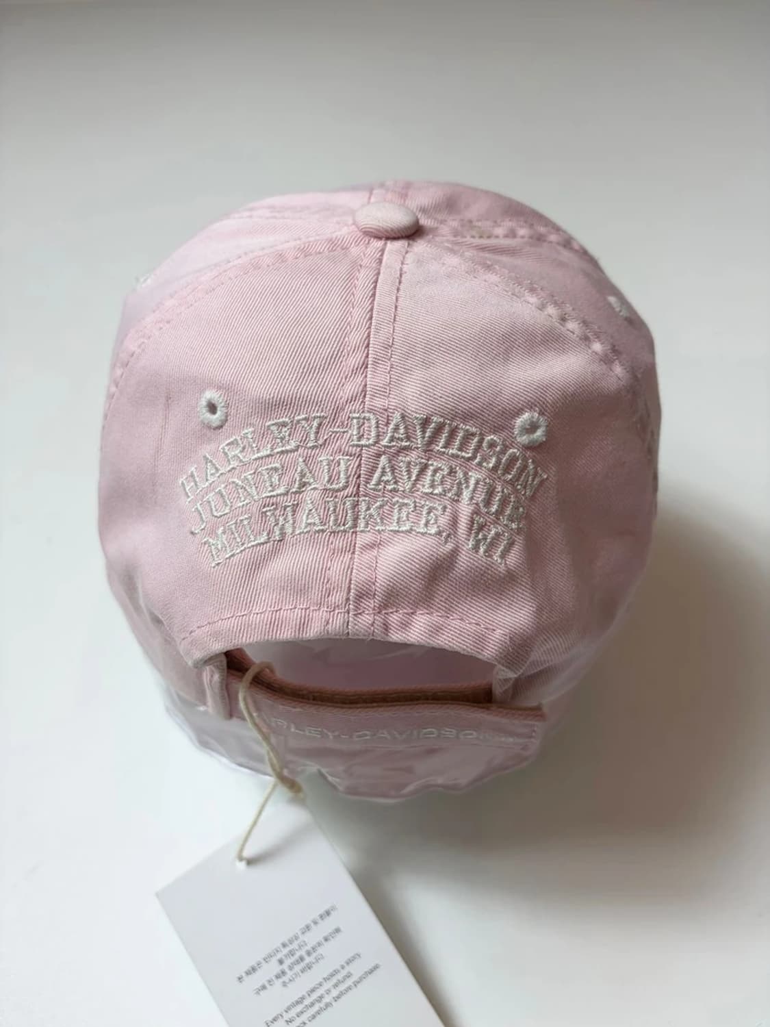 할리데이비슨 00's 자수 로고 핑크 볼 캡 Q1525 상품이미지5