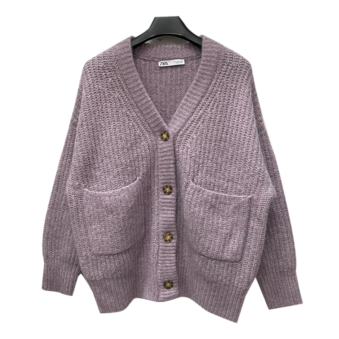 ZARA 자라 오버핏 앙고라 울 니트 가디건 S 상품이미지1