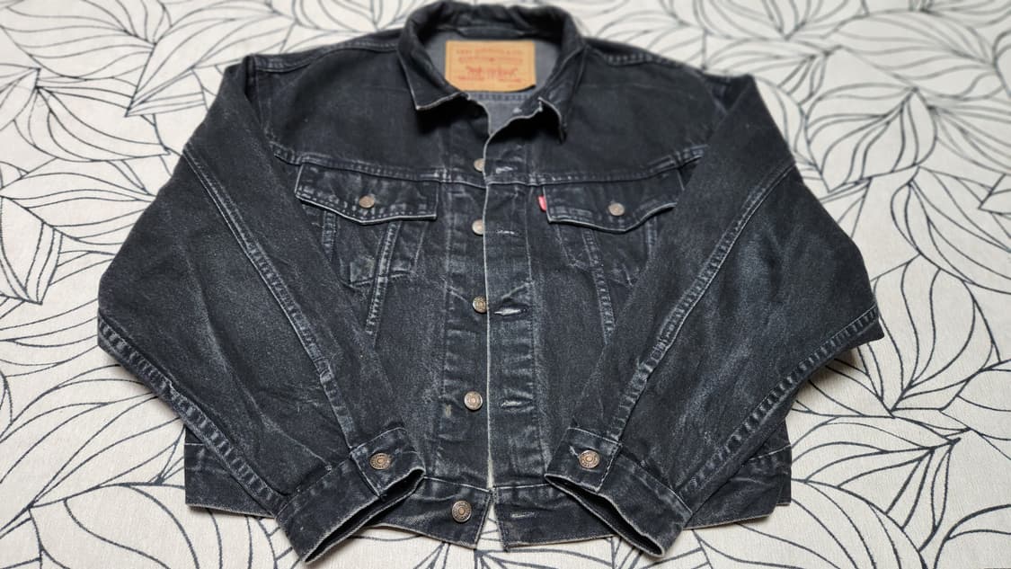 빈티지 90's 리바이스 70598-4159 USA 블랙 데님 트러커 M 상품이미지1