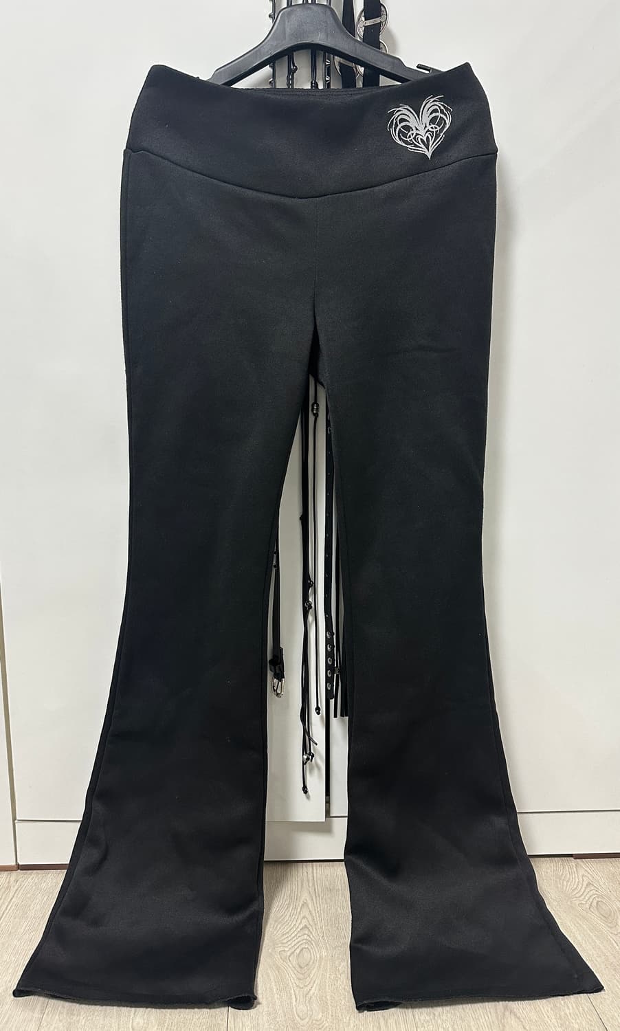 Srrybabe Heart Print Flare Stretch Casua 상품이미지2