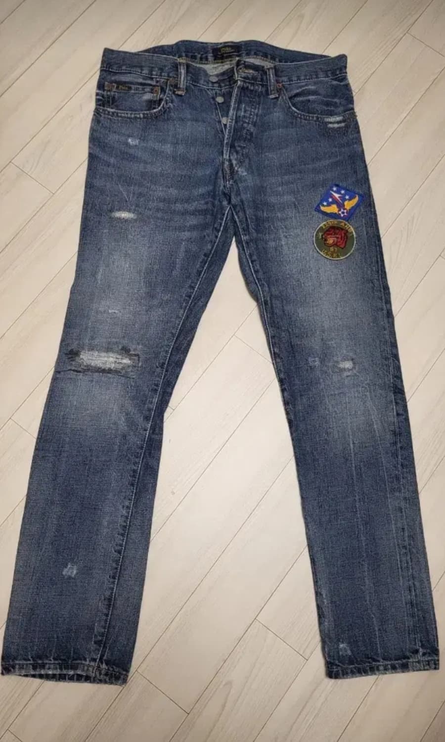 더블알엘 RRL 헤링본 가먼트 다이 올리브 팬츠 30(데님 서비스) 상품이미지7