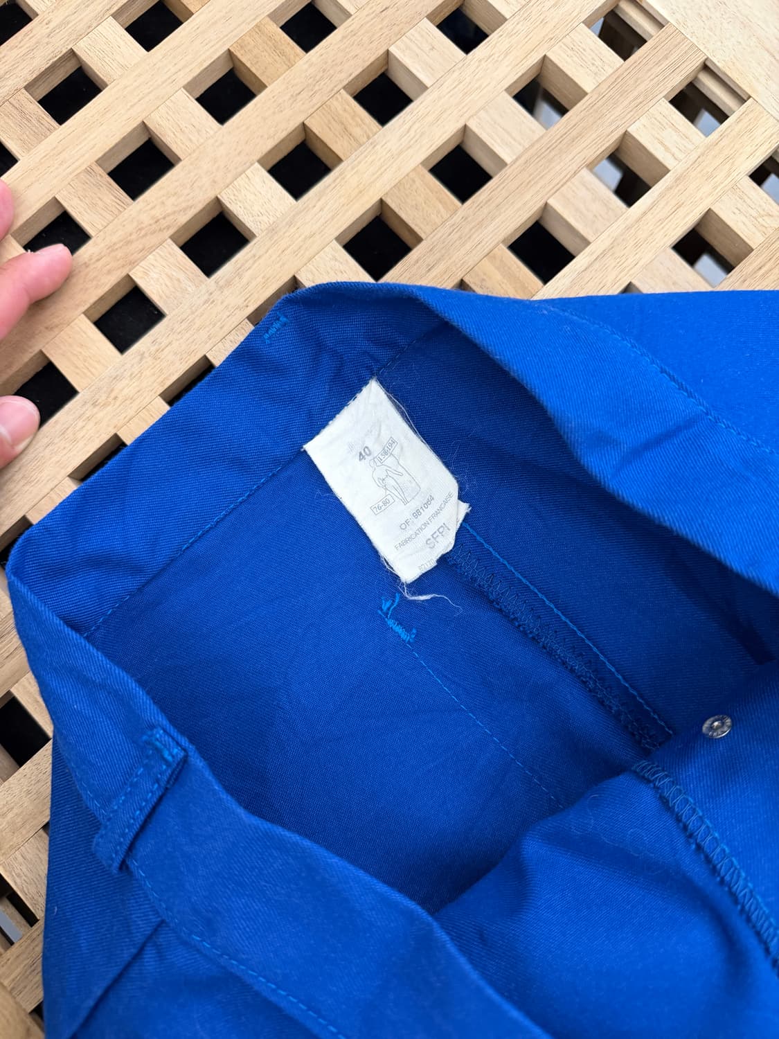 1980s WASHED BLUE DRESS 프렌치 슬랙스 워크팬츠 상품이미지7