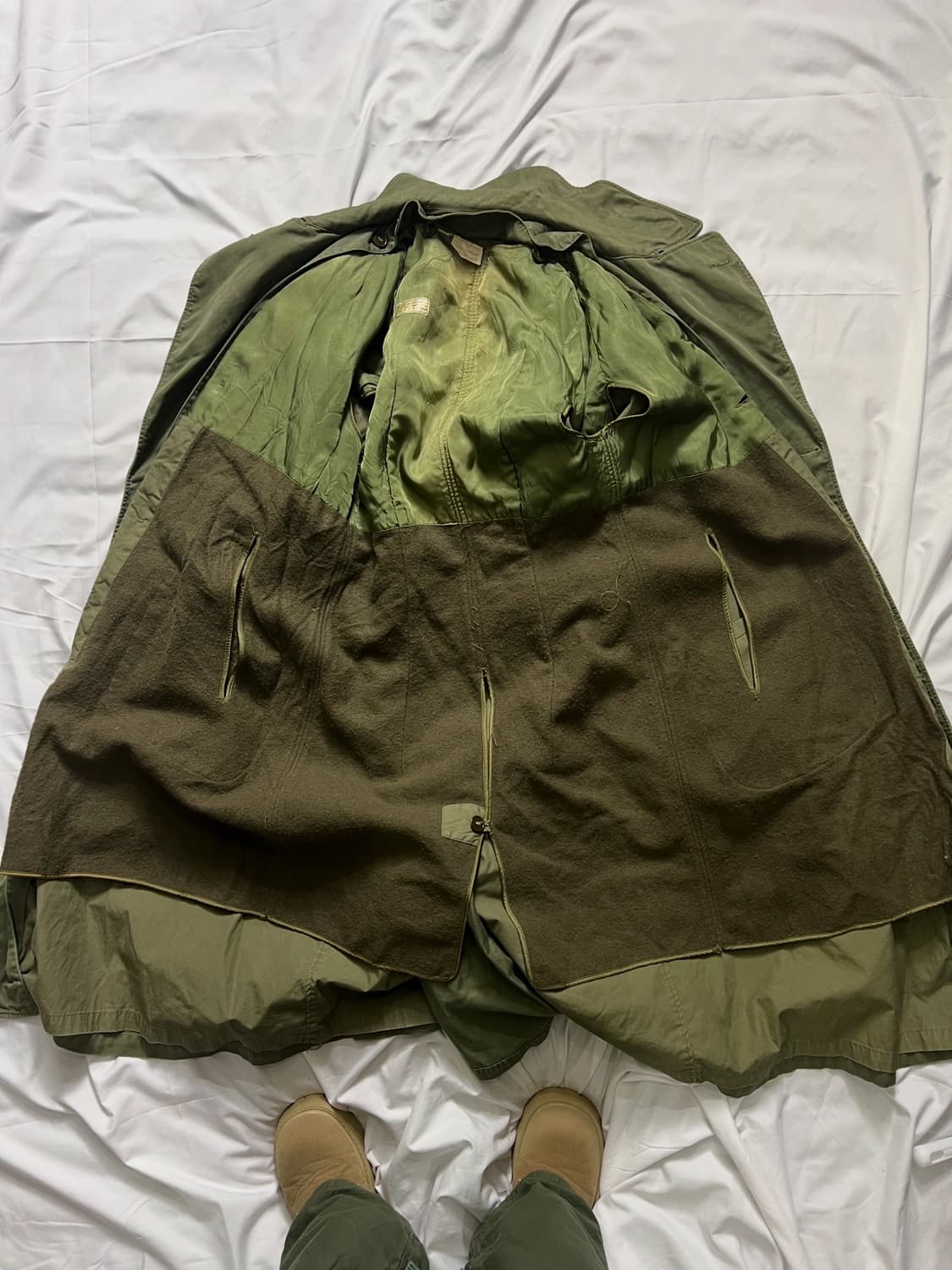 50s 빈티지 미군 OG-107 트렌치코트 상품이미지4