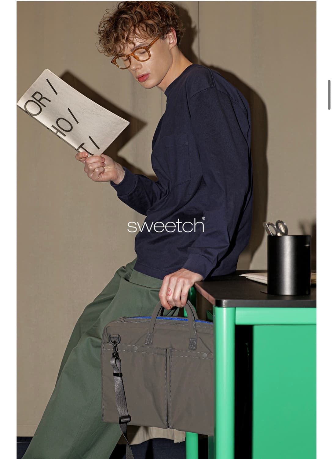 스위치 시티보이 슬림 브리프케이스 스톤그레이 상품이미지1