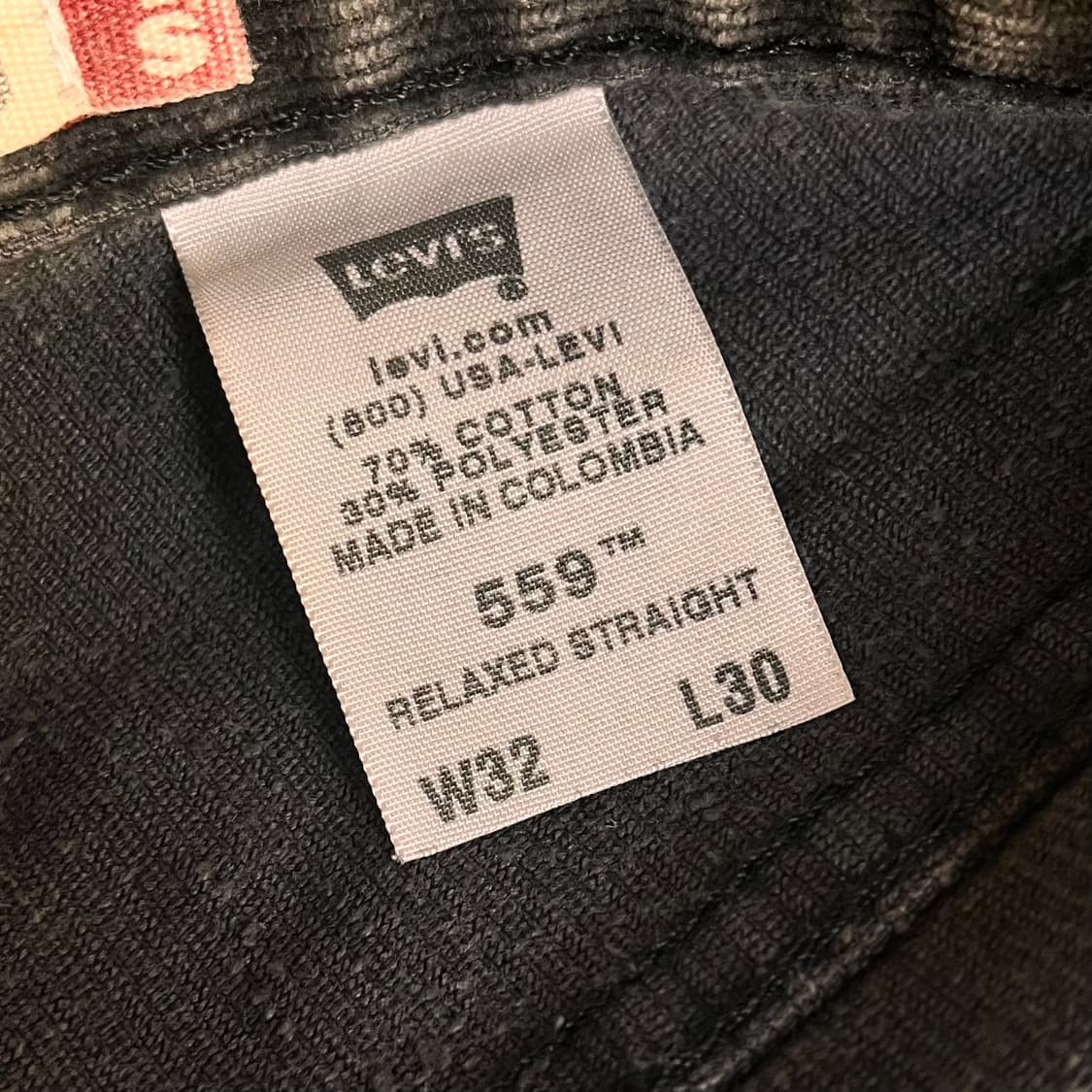 리바이스 559 코듀로이 코튼팬츠 W32 L30 상품이미지5