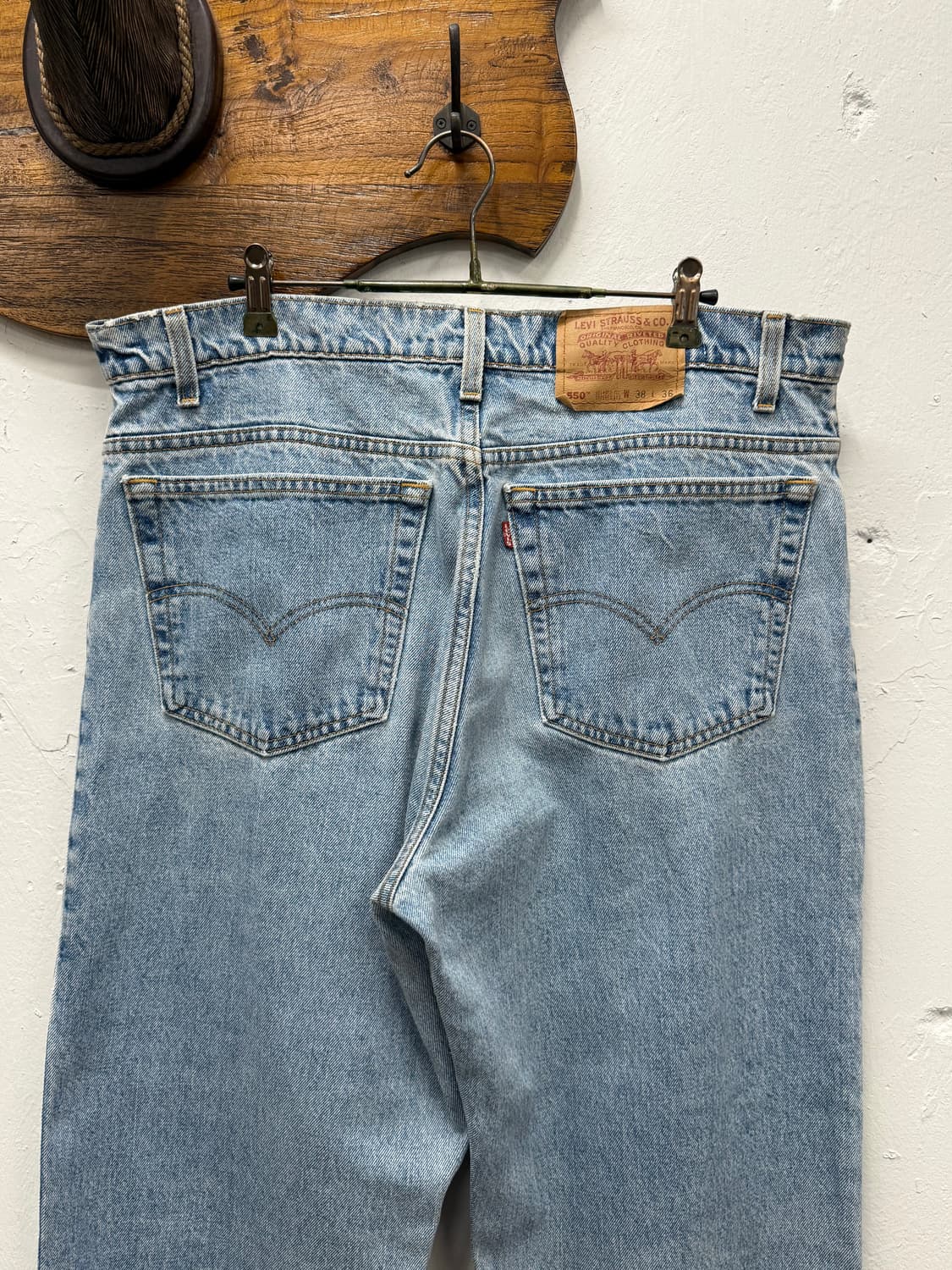 37) 90s USA Levi’s 550 Light Blue Denim  상품이미지1