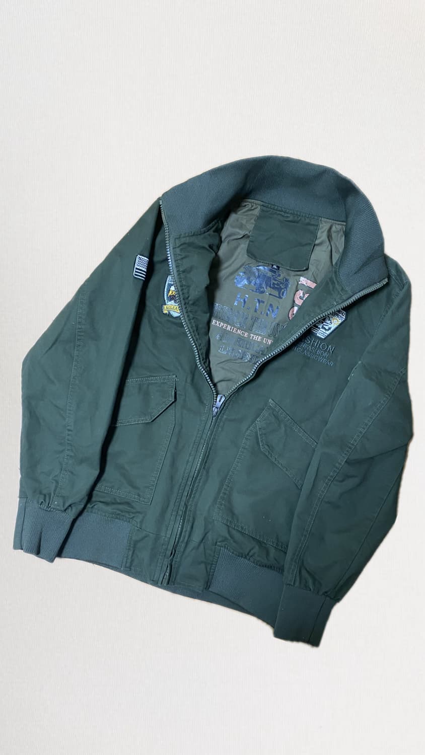 밀리터리 점퍼 카키 XL 상품이미지2