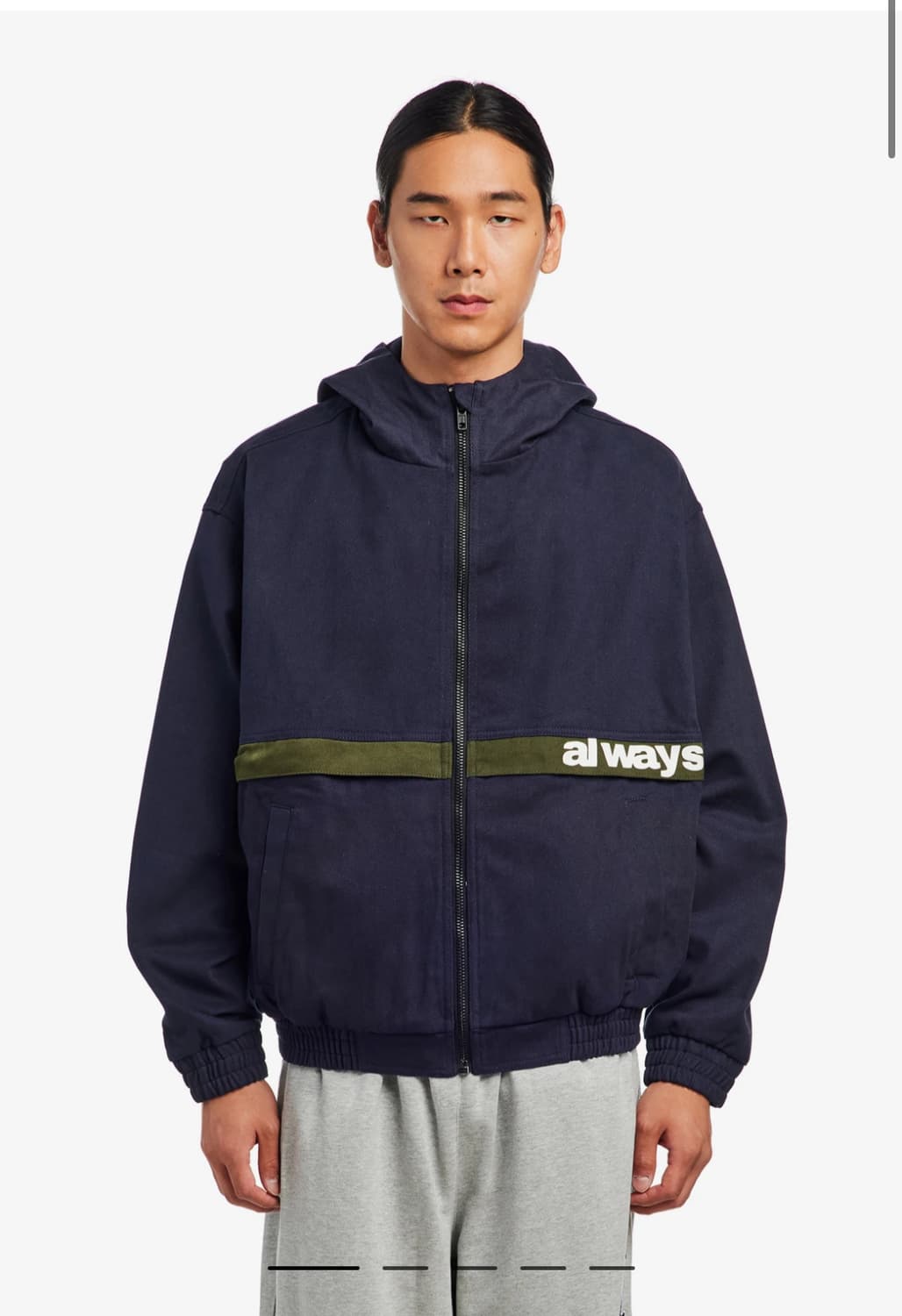 TWO TONE CANVAS BOMBER JACKET (s) 상품이미지1