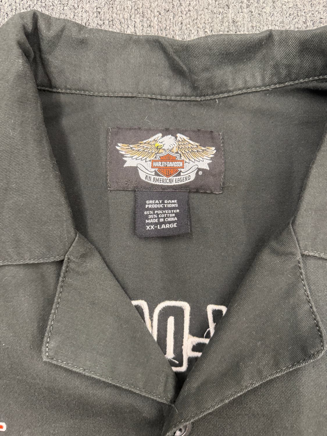 2XL)할리데이비슨 빈티지 워크 반팔 셔츠 상품이미지2