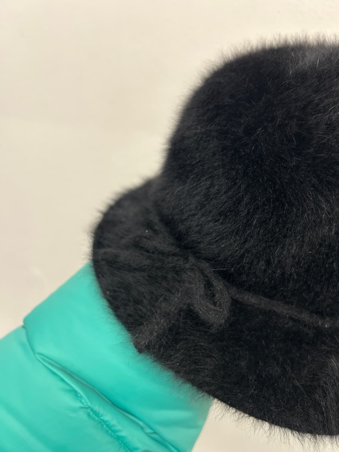 캉골 앙고라 리본 버킷햇 상품이미지2